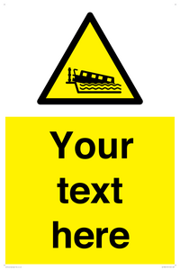 Custom warning grounding narrow boat on lock cill